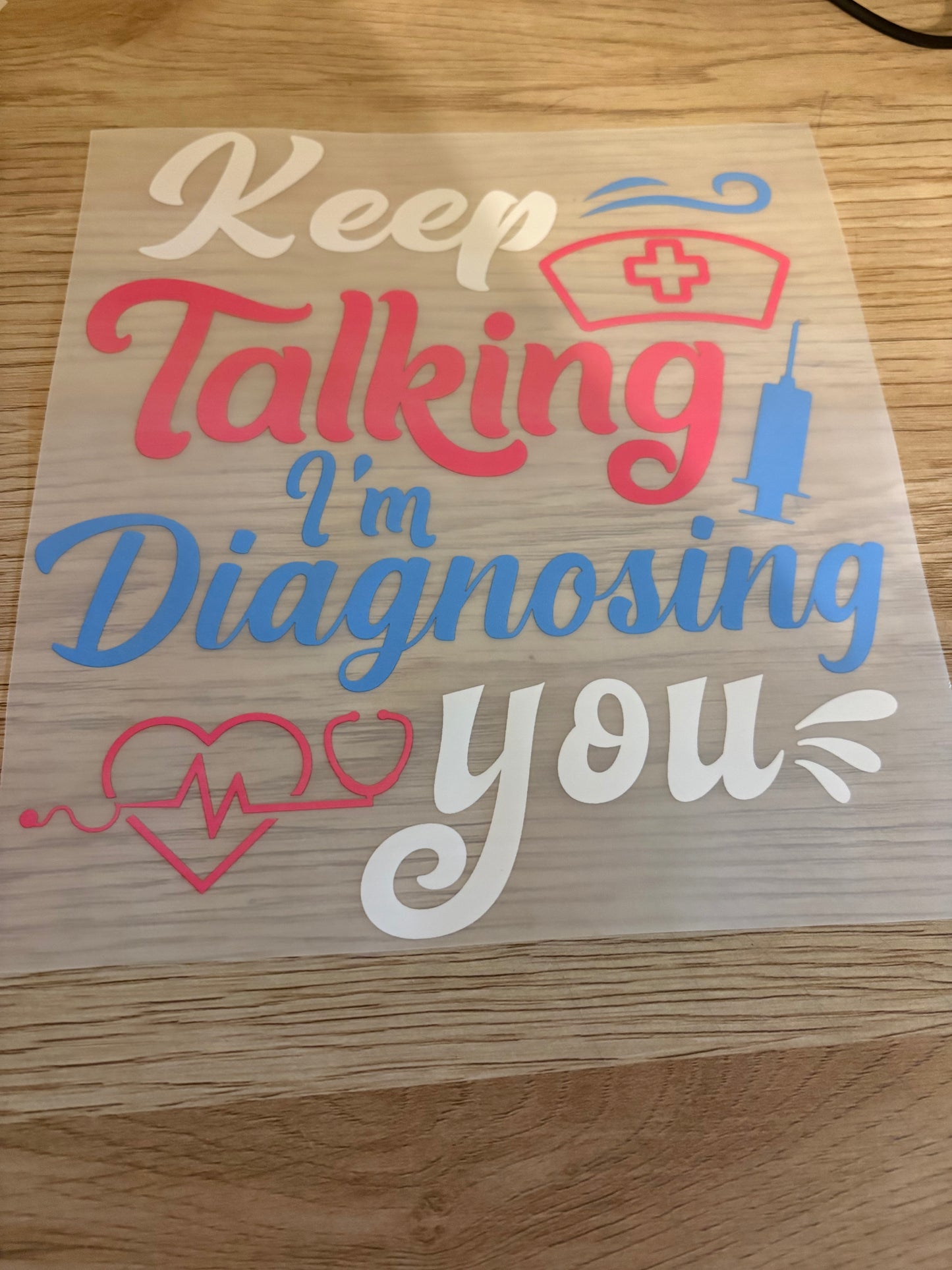 Keep Talking Iron-On Transfer