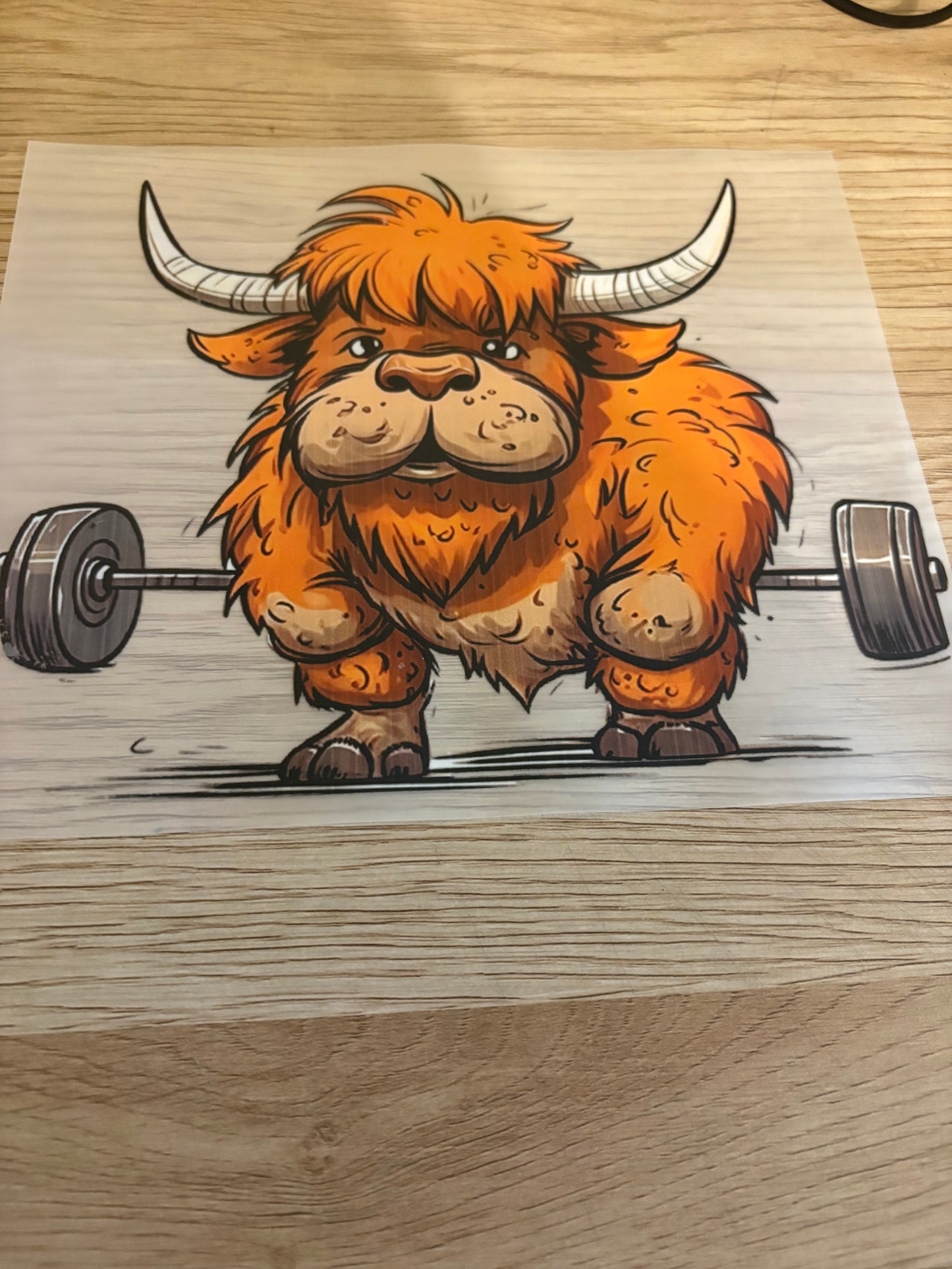 Muscle Cow Iron-On Transfer