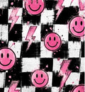 Smiley Face & Lightning Bolt 20 oz Sublimation Tumbler