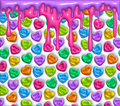Colorful heart candy drip