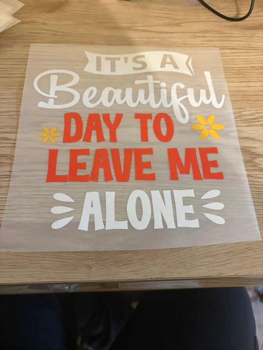 It's A Beautiful Iron-On Transfer