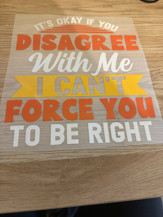 It's Okay Iron-On Transfer