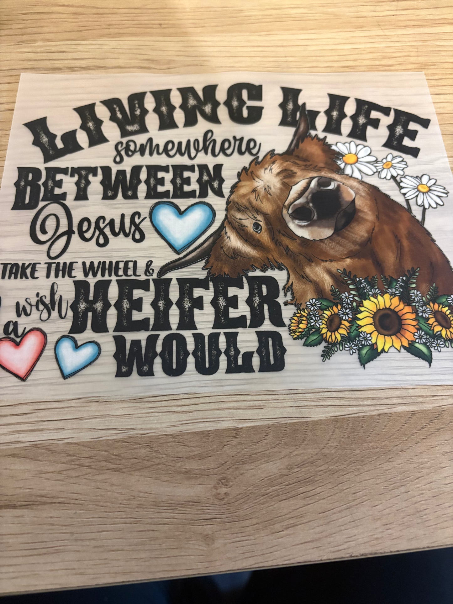 Living Life Iron-On Transfer