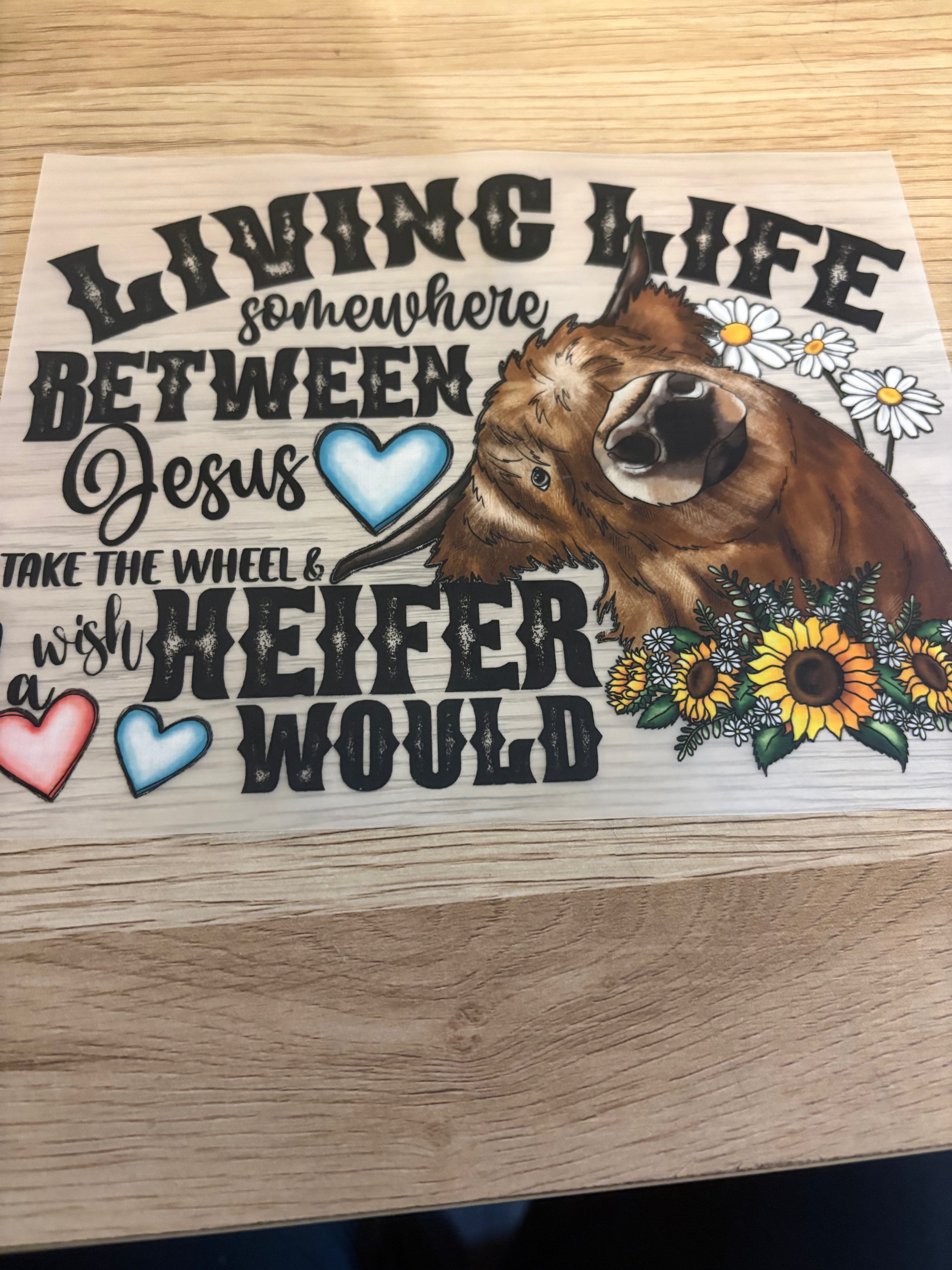 Living Life Iron-On Transfer