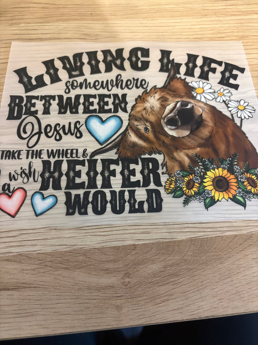Living Life Iron-On Transfer