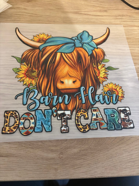 Barn Hair Don't Care Iron-On Transfer