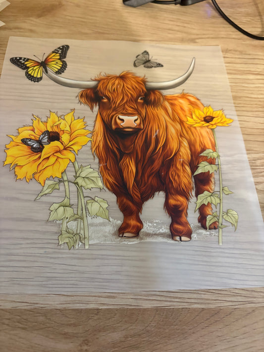 Heifer Flower Iron-On Transfer