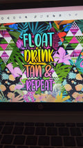 20 oz Sublimation Tumbler – Float Drink Tan Repeat