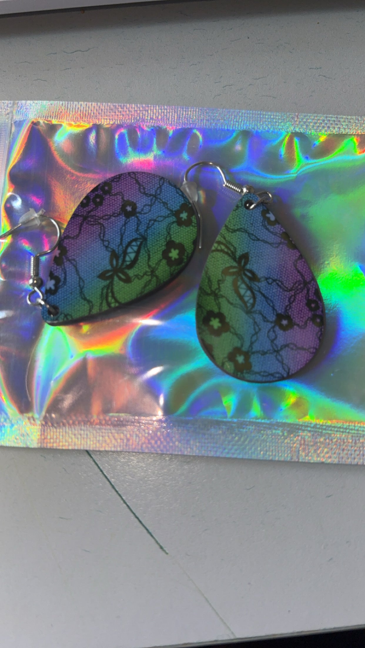 Flower design earrings