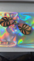 Orange and purple earrings
