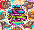 20 oz Sublimation Tumbler – I Don't Have an Attitude