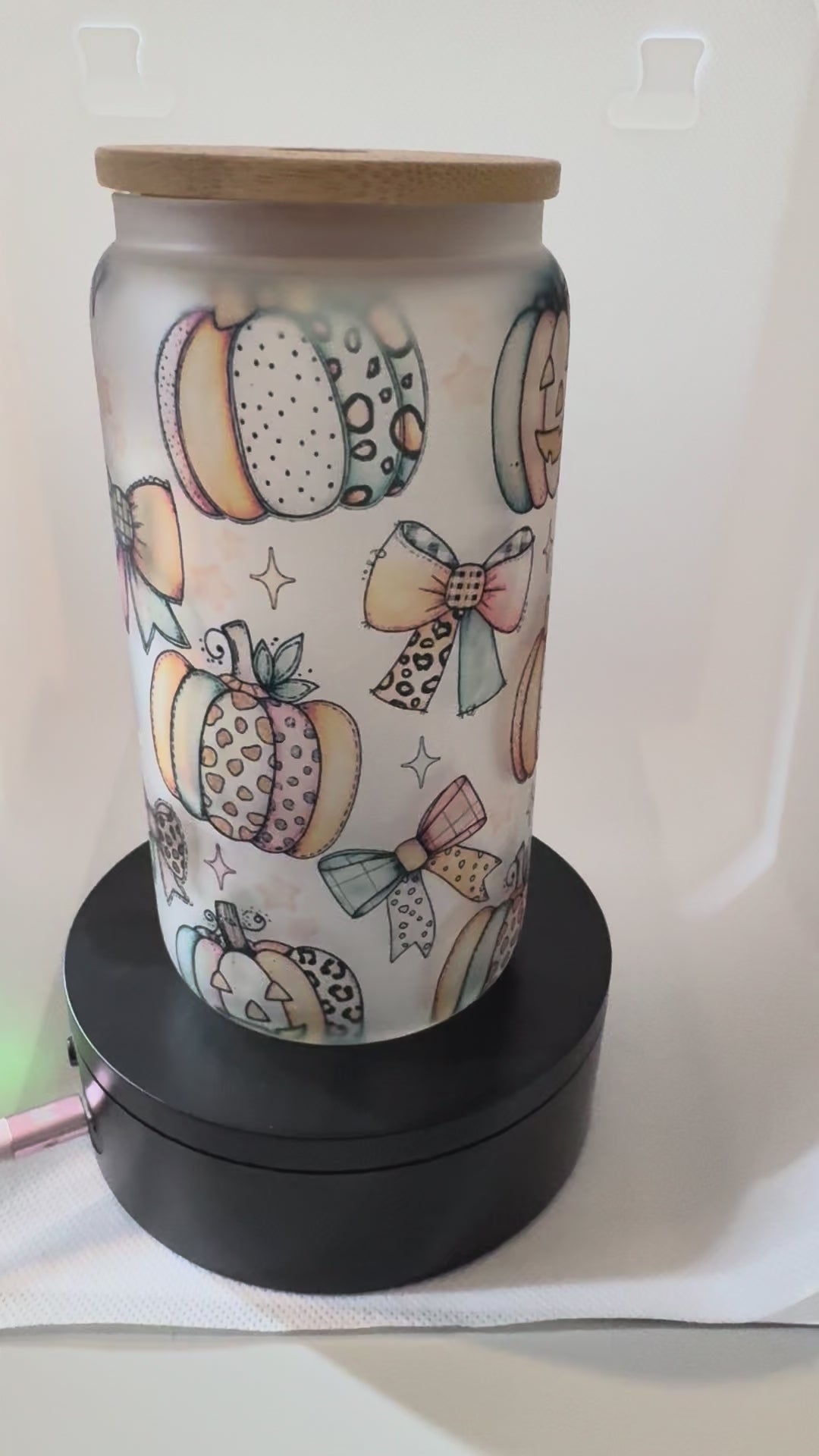 16oz frosted glass tumbler