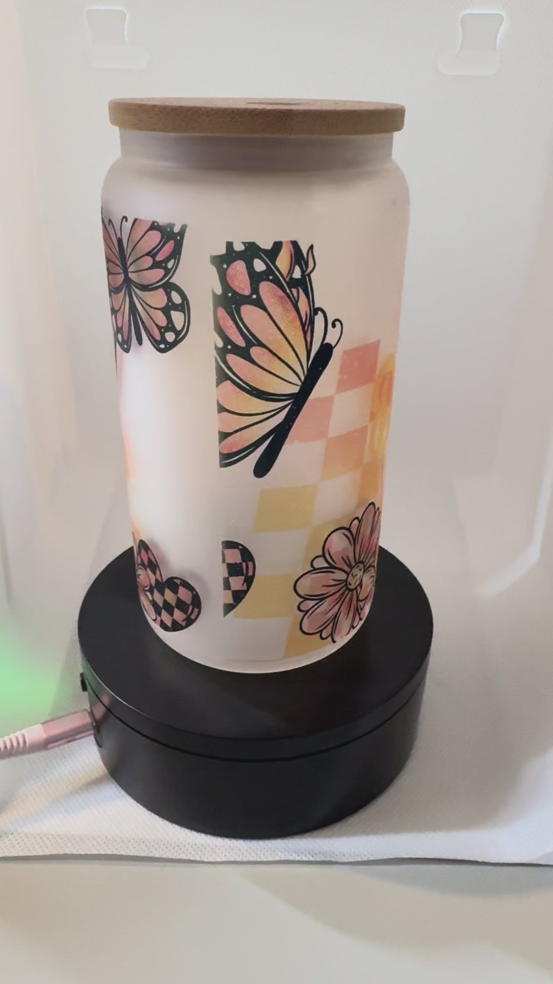 16 oz frosted glass