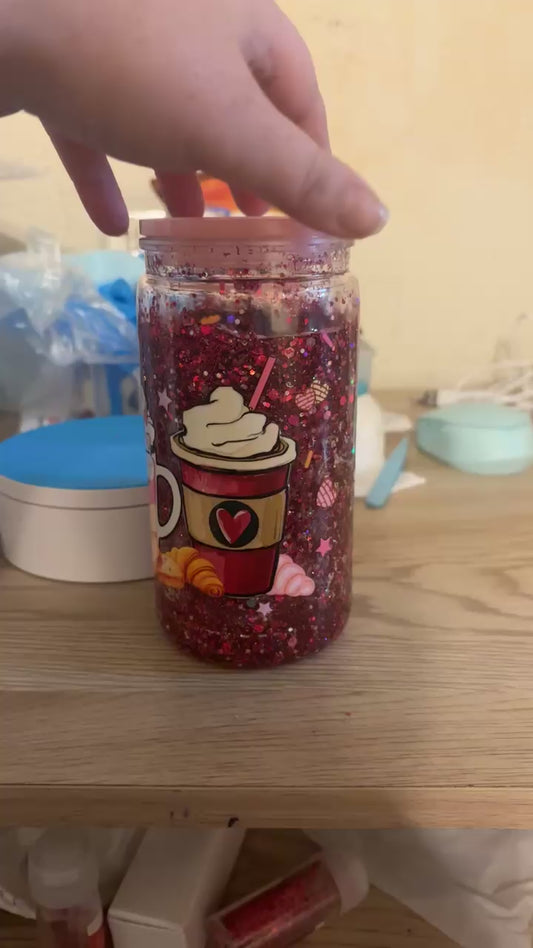 16 oz snow globe tumbler