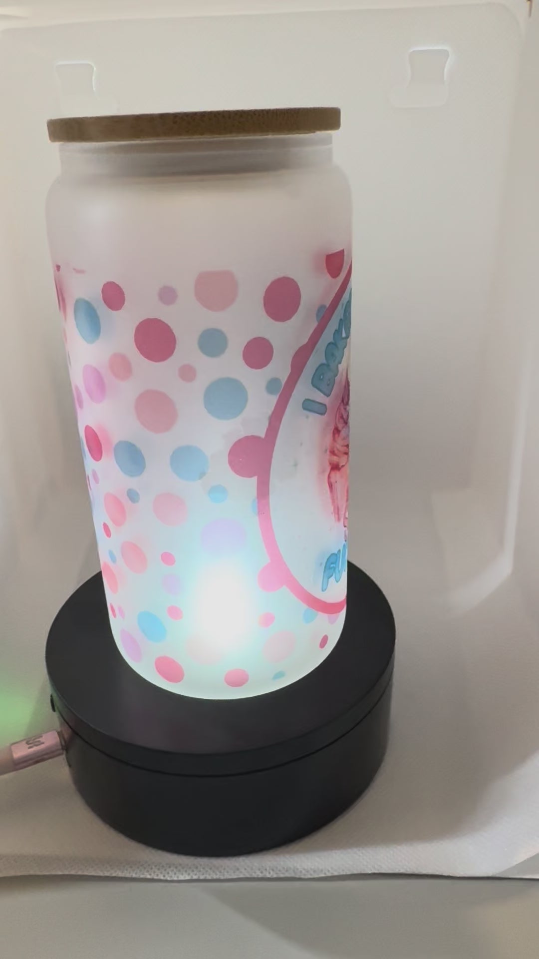 16 oz frosted glass