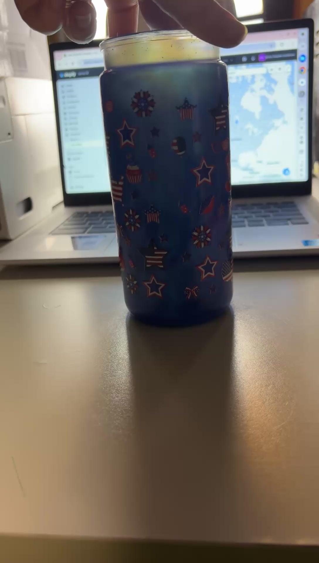 20oz snow globe tumbler